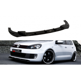 Накладка сплиттер на передний бампер на Volkswagen Golf VI GTI